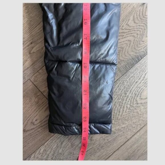 Haven Outerwear Mid-Length Shiny Black Puffer Jacket Size XS Insulated Quilted - Picture 8 of 9